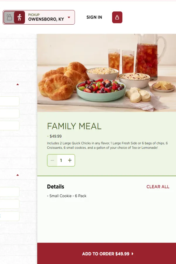 How to Order Family Meal