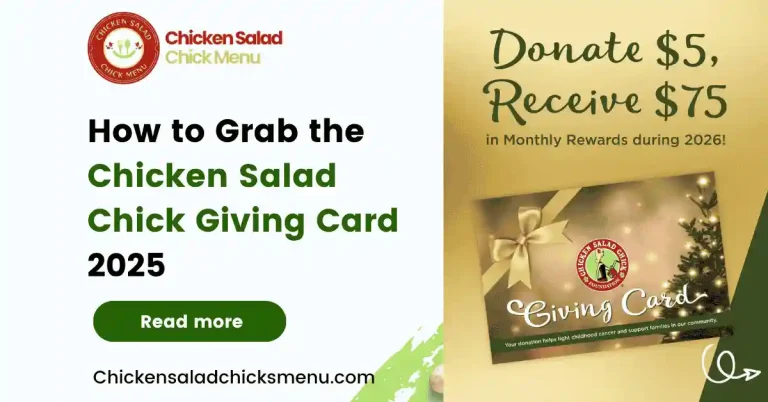 How to Grab the Chicken Salad Chick Giving Card 2025