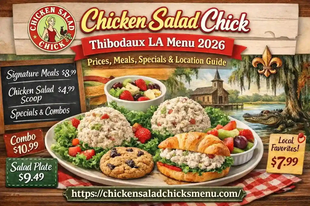 Chicken Salad Chick Thibodaux LA Menu