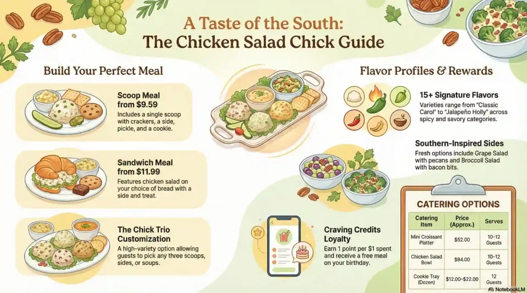 chicken salad chick guide infographics